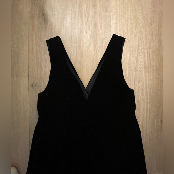 Vince Black Velvet Silk Blend Dress Size Large - Picture 5 of 9